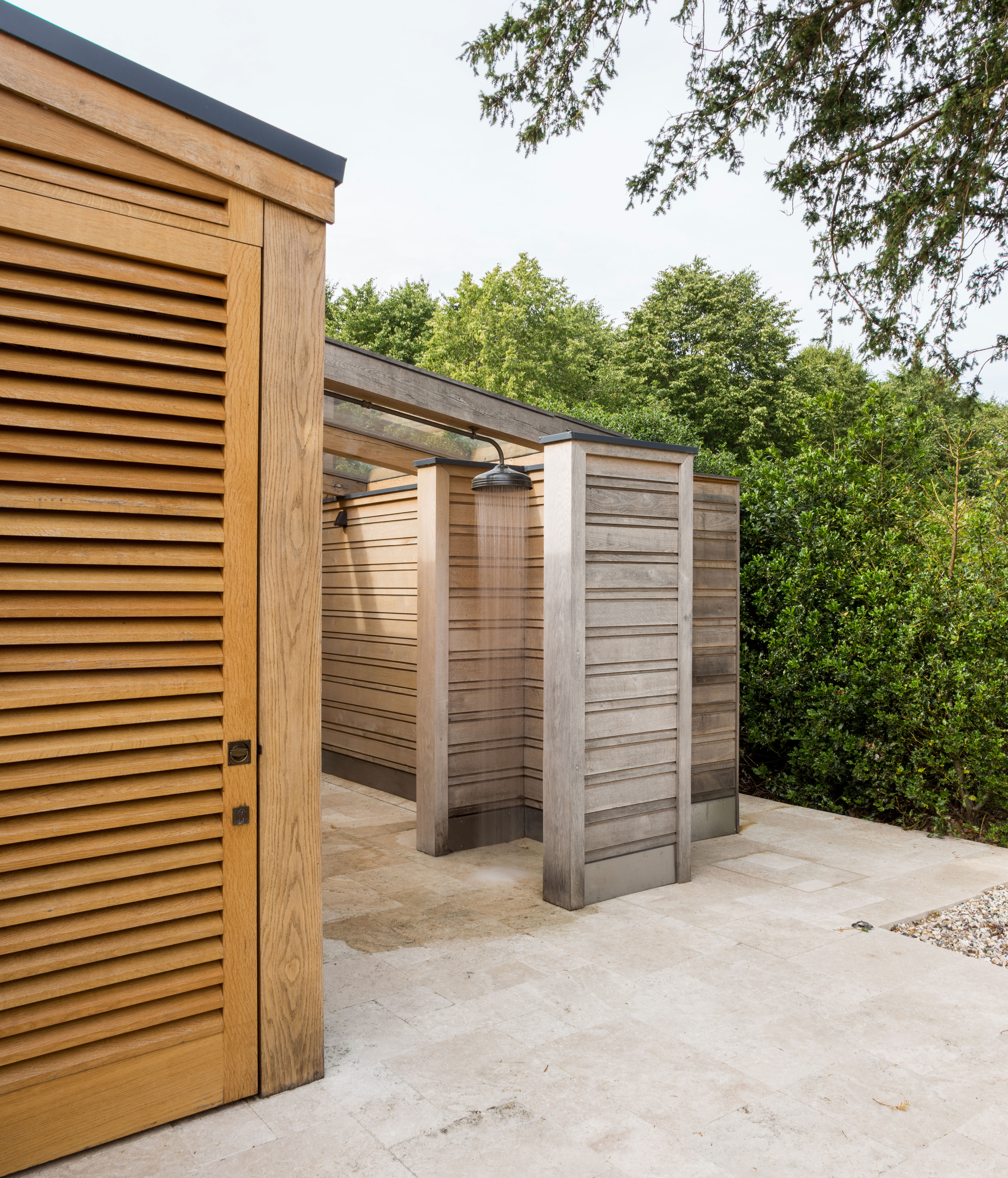 New Build Country House outside shower